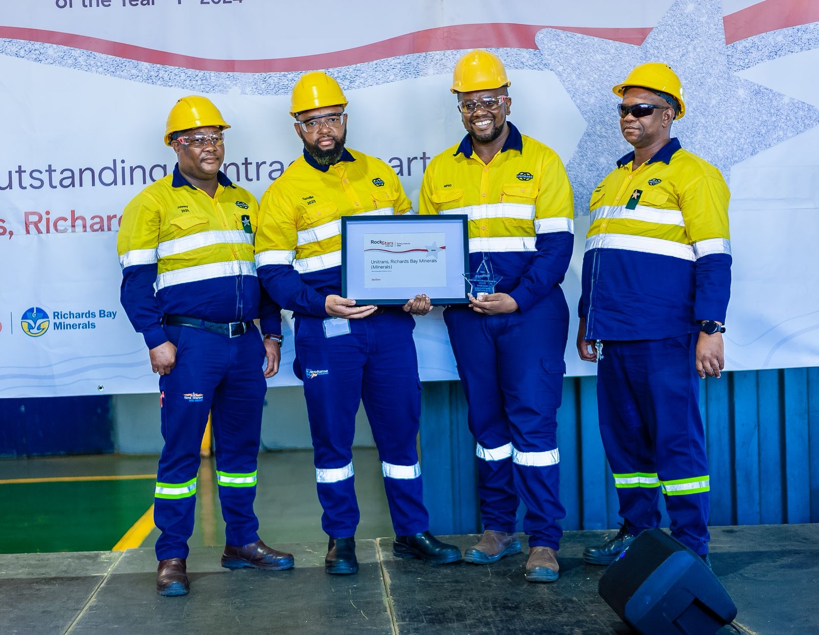 Unitrans walks away with Rio Tinto safety RockStar award for its exemplary contributions to RBM Unitrans walks away with Rio Tinto safety RockStar award for its exemplary contributions to RBM